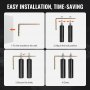 VEVOR Sliding Gate Kit 6” Rolling Hardware with L-Bracket