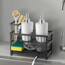 Kitchen Sink Caddy Organizer Sponge Holder for Kitchen Essentials Storage