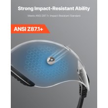 Safety Glasses Anti-Fog and Scratch-Resistant ANSI Z87.1+ Eye Goggles