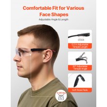 Safety Glasses Anti-Fog and Scratch-Resistant ANSI Z87.1+ Eye Goggles