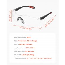 Safety Glasses Anti-Fog and Scratch-Resistant ANSI Z87.1+ Eye Goggles