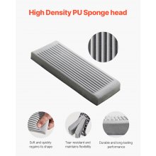 VEVOR Sponge Mop Replacement, 2-Piece, High Density Wider PU Sponge Mop Head Replacement with Hook & Loop, High Absorbency Head Replacement for VEVOR DS1362 Sponge Mop, Fit for Various Floors
