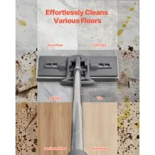 VEVOR Sponge Mop Replacement, 2-Piece, High Density Wider PU Sponge Mop Head Replacement with Hook & Loop, High Absorbency Head Replacement for VEVOR DS1362 Sponge Mop, Fit for Various Floors