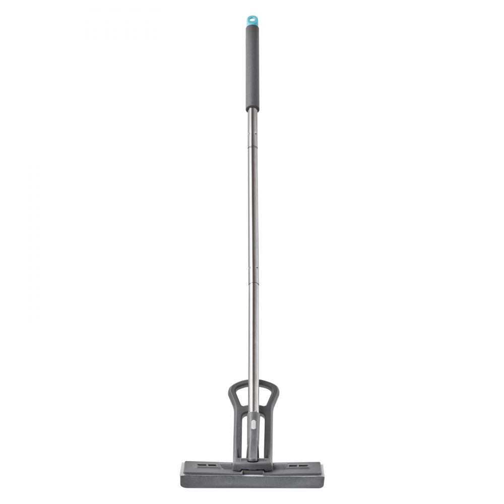 VEVOR Sponge Mop, High-Density PU Sponge Mop with 1 Pcs Sponge Mop Replacement , Easy to Squeeze Sponge Mop with Hook & Loop for Head Change, Fit for Various Floors’ Cleaning