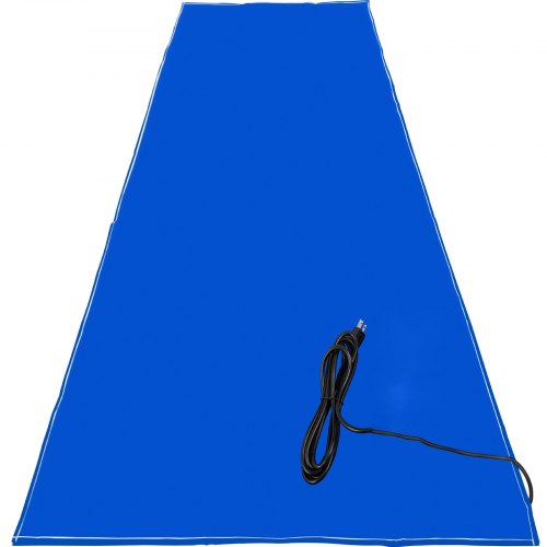 VEVOR Ground Thawing Blanket, Electric Concrete Curing Blanket with 5' x 10' Heated Dimensions, 6' x 11' Finished Dimensions, High Density Concrete Blanket, Snow Melting Mat Traps Heated Walkway Mat