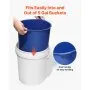 VEVOR 18.9L Bucket Liner for Concrete Mix, Reusable Silicone Mortar Bucket Liner for Thinset Paint Concrete Epoxy Mixing, Heavy-duty Grout Mixer Insert Tool with Graduated Measurements, Blue