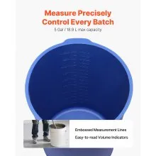 5 Gallon Reusable Silicone Bucket Liner for Concrete Mortar Paint Mix