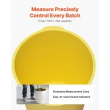 2 Pack 5 Gallon Silicone Bucket Liners for Concrete Mortar Paint Mix