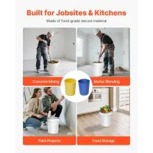 2 Pack 5 Gallon Silicone Bucket Liners for Concrete Mortar Paint Mix