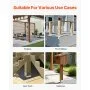 VEVOR 4x4 Post Base 10 Pcs, Inner Size 3.53x3.56inch/89.6x90.5mm Concrete Post Anchor, Heavy-Duty Zinc-Plated Carbon Steel Posts Brackets with 1 Inch Standoff Elevation, for Concrete Pergolas Patios