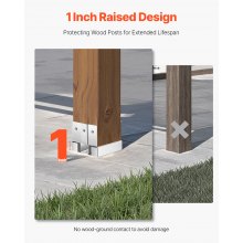 1 Pack 4x4 Post Base Bracket Post Anchor for Concrete Inner Size 3.53x3.56 in