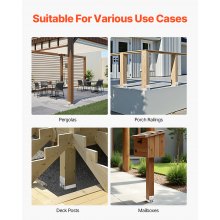 1 Pack 4x4 Post Base Bracket Post Anchor for Concrete Inner Size 3.53x3.56 in