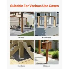 1 Pack 4x4 Post Base Bracket Post Anchor for Concrete Inner Size 3.53x3.56 in