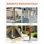 VEVOR 6x6 Post Base 10 Pcs, Inner Size 5.49x5.57inch/139.5x141.5mm Concrete Post Anchor, Heavy-Duty Zinc-Plated Carbon Steel Posts Brackets with 1 Inch Standoff Elevation, for Concrete Pergolas Patio