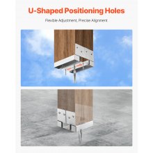10 Pcs 6x6 Post Base Bracket Post Anchor for Concrete Inner Size 5.49x5.57 in