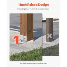 10 Pcs 6x6 Post Base Bracket Post Anchor for Concrete Inner Size 5.49x5.57 in