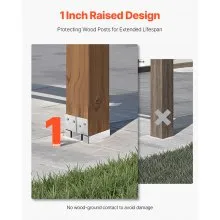 10 Pcs 6x6 Post Base Bracket Post Anchor for Concrete Inner Size 5.49x5.57 in