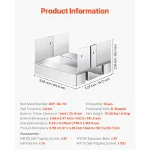 10 Pcs 6x6 Post Base Bracket Post Anchor for Concrete Inner Size 5.49x5.57 in