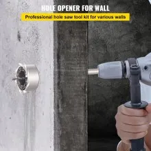 VEVOR Concrete Hole Saw Kit, 30/40/65/80/100mm Drill Bit Set SDS Plus or SDS Max Shank Wall Hole Cutter with 11.8"/300 mm Connecting Rod for Brick, Concrete, Cement, Stone Wall, Masonry, Tile