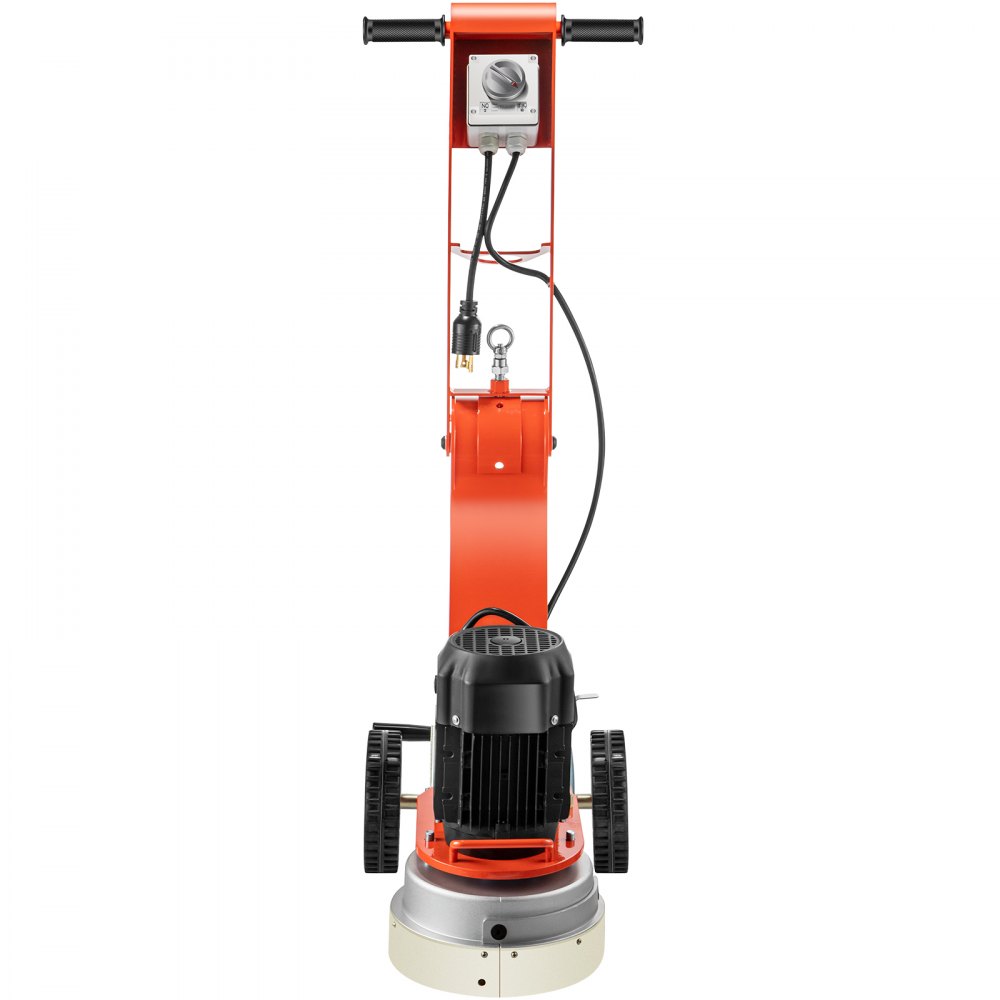 VEVOR Electric Concrete Floor Grinder 10" Walk-Behind Grinder 1.5HP Concrete Floor Polisher, 34"-46" Adjustable Grinding Machine, 1720RPM 1Phase Surfacing Grinder for Granite/Marble/Concrete/Stones