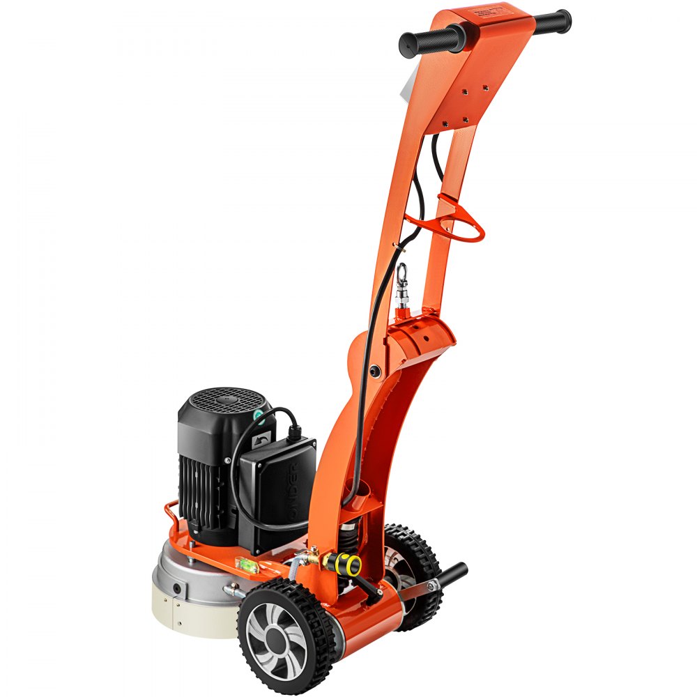 VEVOR Electric Concrete Floor Grinder 10" Walk-Behind Grinder 1.5HP Concrete Floor Polisher, 34"-46" Adjustable Grinding Machine, 1720RPM 1Phase Surfacing Grinder for Granite/Marble/Concrete/Stones