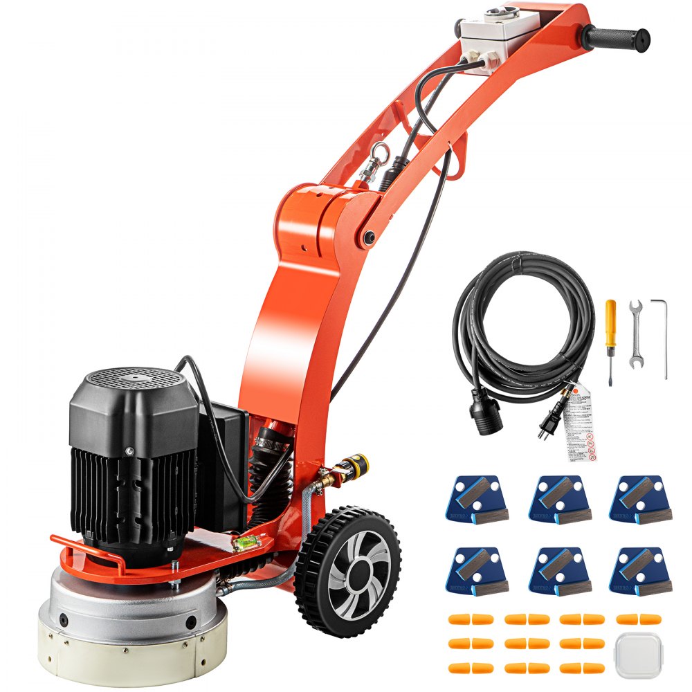 Vevor Concrete Floor Grinder 10" Walk-behind Polisher 3.0 Hp Adjustable Machine