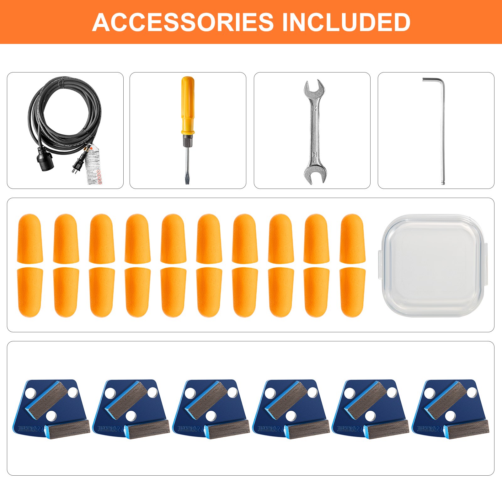 VEVOR Electric Concrete Floor Grinder 25.4CM Walk-Behind Grinder 3.0HP Concrete Floor Polisher 86-117CM Adjustable Grinding Machine, 1730RPM 1Phase Surfacing Grinder for Granite/Marble/Concrete/Stones