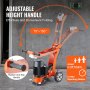 VEVOR electric concrete floor grinder with adjustable height handle and rubber anti-slip grip.