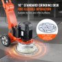 VEVOR electric concrete floor grinder with 10" grinding disk for dry and wet surfaces.