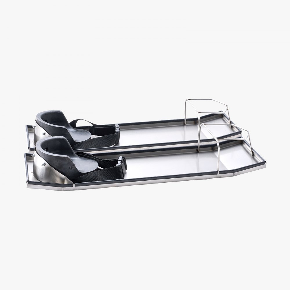 Tablas de rodilla para hormigón VEVOR de acero inoxidable, deslizadores de hormigón de 71 x 20 cm, tablas de rodilla para hormigón, rodilleras móviles para hormigón, con rodilleras y correas para acabado de cemento y hormigón.