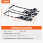 VEVOR Concrete Knee Boards Slider Knee Boards 711 x 203mm Kneeler Board Stainless Steel Kneedboards  Concrete Sliders Pair Moving Sliders with Concrete Knee Pads & Board Straps for Concrete Finishing