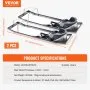 VEVOR Concrete Knee Boards Stainless Steel, 28'' x 8'' Concrete Sliders, 2 Pairs Concrete Knee Pads Moving Sliders, with Knee Pads & Board Straps for Cement and Concrete Finishing