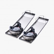 VEVOR Concrete Knee Boards Stainless Steel, 28'' x 8'' Concrete Sliders, 2 Pairs Concrete Knee Pads Moving Sliders, with Knee Pads & Board Straps for Cement and Concrete Finishing