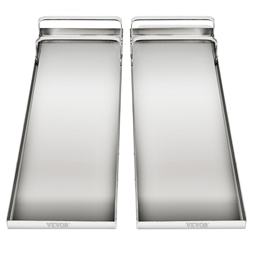 VEVOR Concrete Knee Boards 28” x 8” Slider Knee Boards, Kneeler Board Stainless Steel Kneeboards, Concrete Board Slider Tools, Pair Moving Sliders w/ Rouned Conner, for Cement & Concrete Finishing