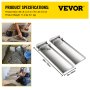 VEVOR Concrete Knee Boards 28'' x 8'' Slider Knee Boards, Kneeler Board Stainless Steel Knee boards, Concrete Board Slider Tools, Pair Moving Sliders with Rouned Conner, for Cement & Concrete Finish