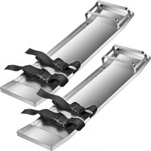 VEVOR Concrete Knee Boards Stainless Steel Knee Sliders 30" x 8" Pair w/ Straps