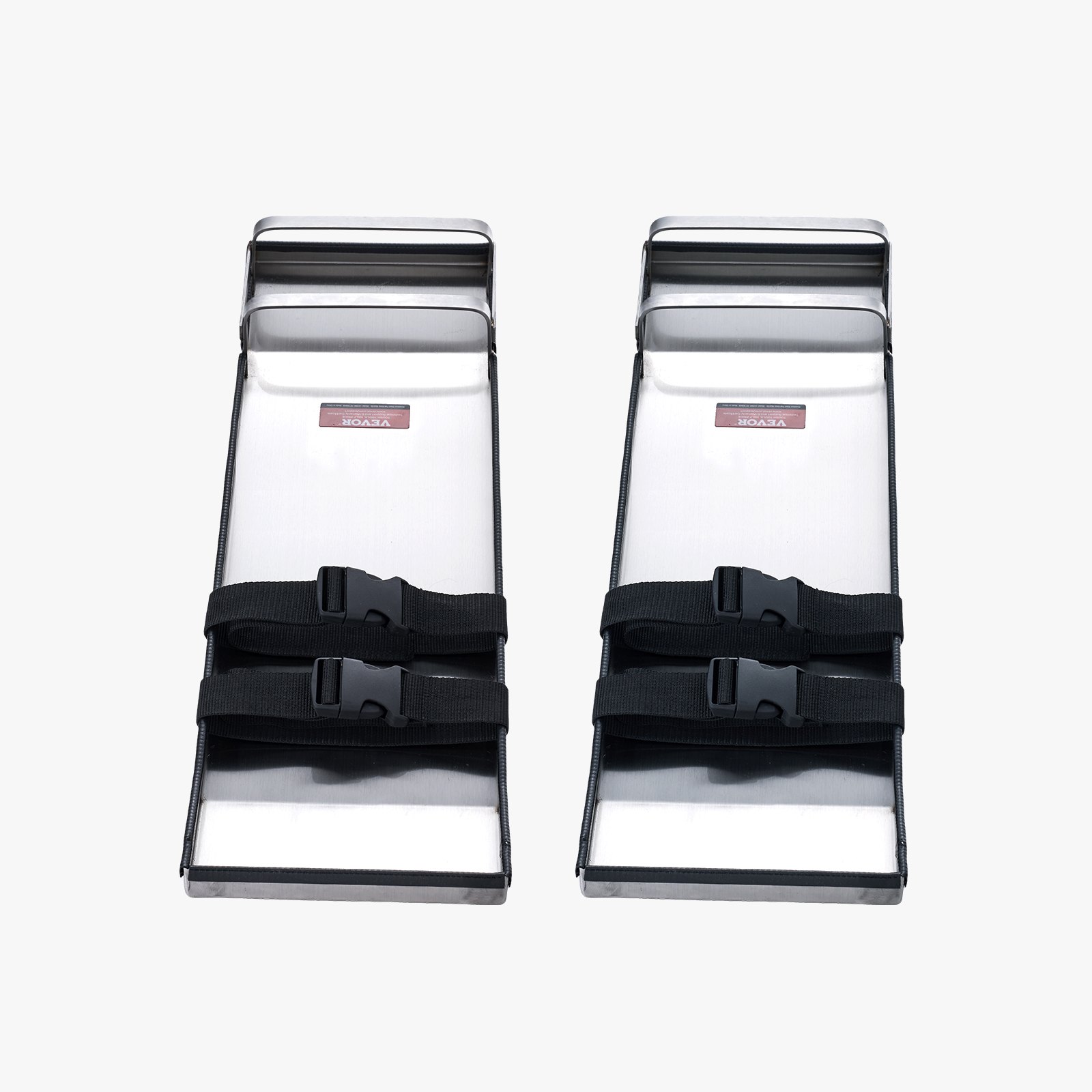 VEVOR Concrete Knee Boards Stainless Steel, 28'' x 8'' Concrete Sliders, Knee Boards For Concrete, Concrete Knee Pads Pair Moving Sliders, with Board Straps for Cement and Concrete Finishing