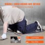 VEVOR Concrete Knee Boards Stainless Steel, 30'' x 10'' Concrete Sliders, Knee Boards For Concrete, Concrete Knee Pads Moving Sliders, with Knee Pads & Board Straps for Cement and Concrete Finishing