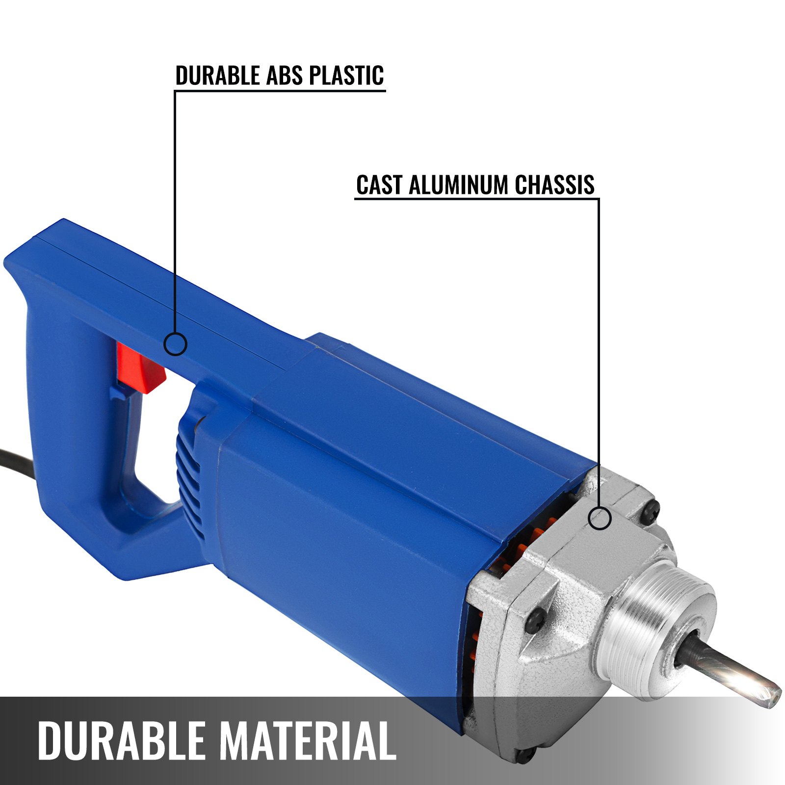 1300W Electric Concrete Vibrator 1.5M Hose Metal screw thread Nylon Shell