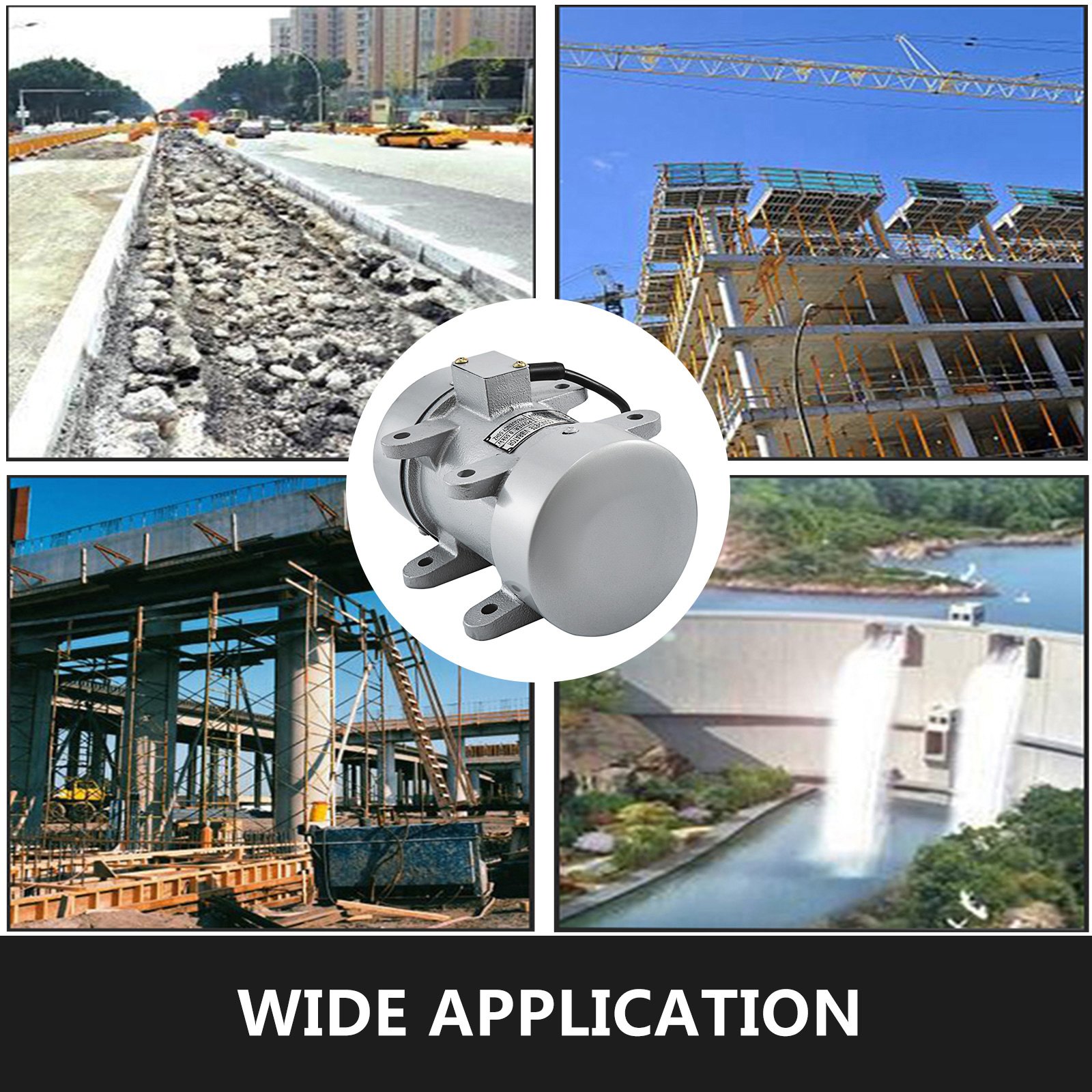 Concrete Vibrator 550W Electric 350kgf 2480RPM Cast Iron Motor Table Motor Power