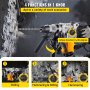 VEVOR Rotary Hammer Drill, 1" SDS Hammer Drill, 9.5A Rotary Hammer, 1050W SDS Plus Hammer Drill, 4-Mode Combination Rotary Hammer, 850RPM Cordless Rotary Hammer w/Case, 220V Rotary Hammer Drill Kit
