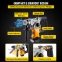 VEVOR Rotary Hammer Drill, 1" SDS Hammer Drill, 9.5A Rotary Hammer, 1050W SDS Plus Hammer Drill, 4-Mode Combination Rotary Hammer, 850RPM Cordless Rotary Hammer w/Case, 220V Rotary Hammer Drill Kit