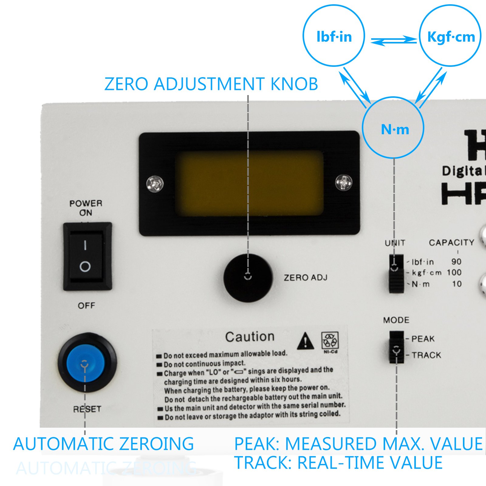 1pc High Quality Digital Hios Hp-100 Torque Meter Tester