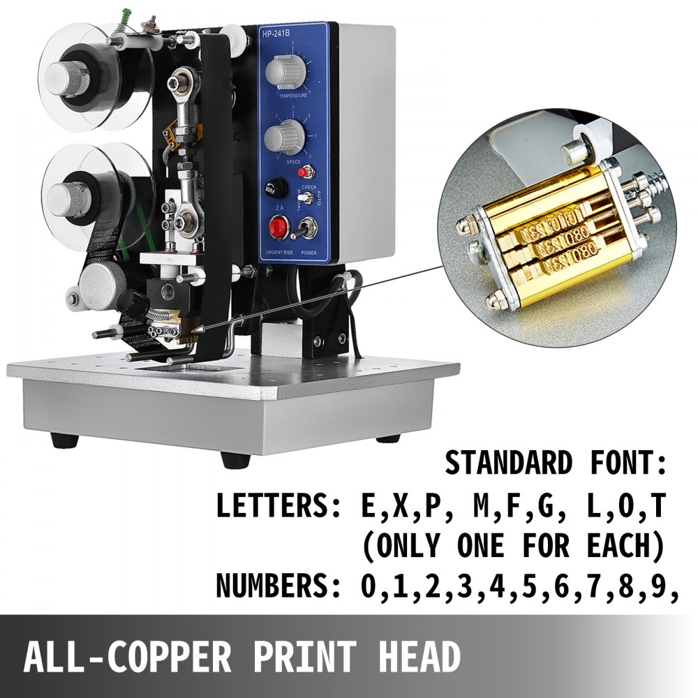 Brand Semi-automatic Electric Coder Hot Stamp Ribbon Coding Printer Machine