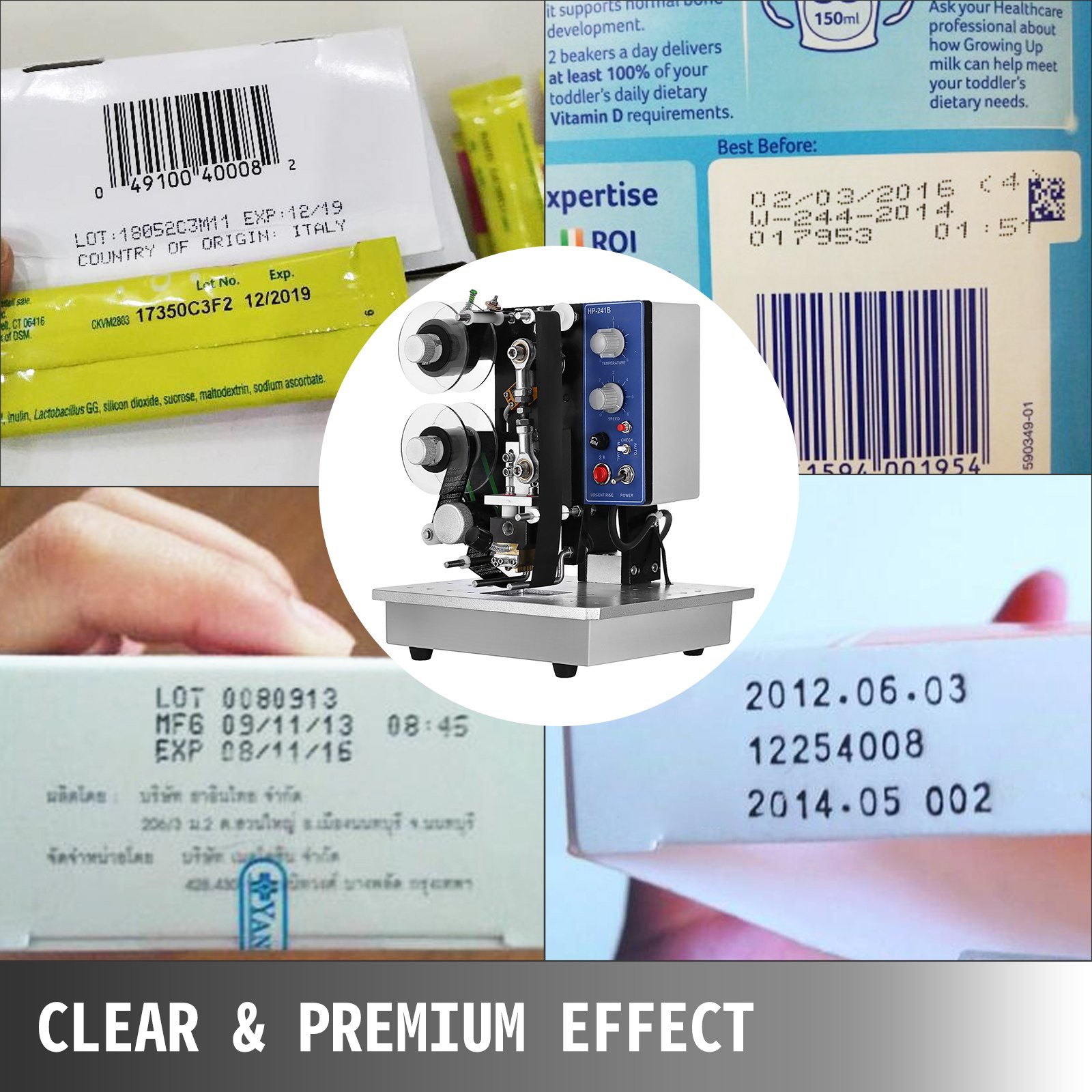 Brand Semi-automatic Electric Coder Hot Stamp Ribbon Coding Printer Machine