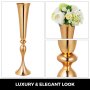 Trumpet Vase Flower Vases Centerpiece Gold 29.5" Wedding Event Flower Rack