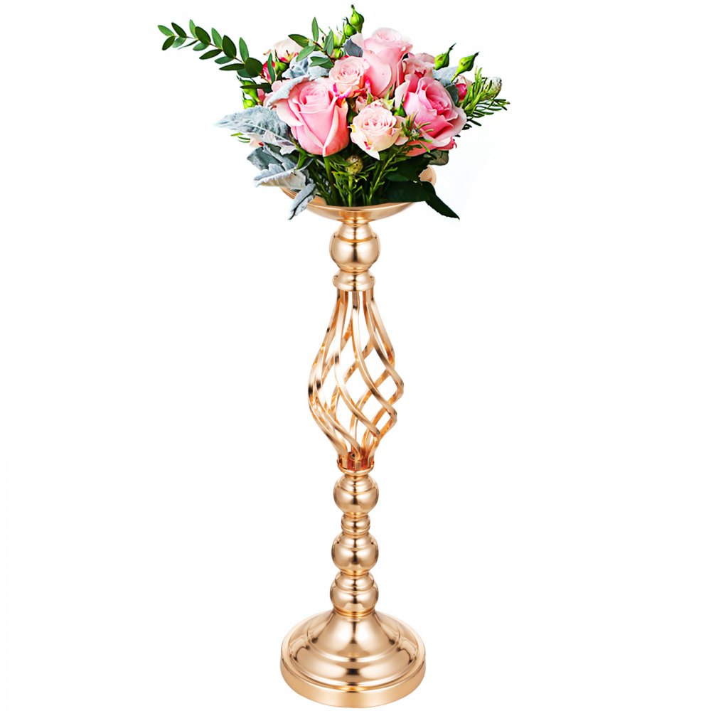 Candle Holder Vase for Wedding Metal Flower Rack 11pcs Rose Gold Candlestick