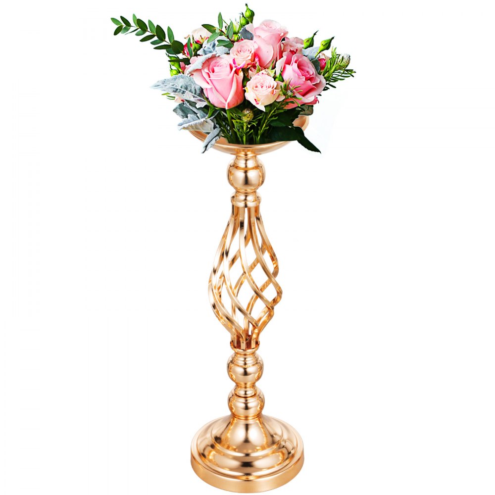 Flower Rack For Wedding Metal Candle Stand 11pcs Rose Gold Centerpiece Vase