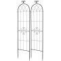 VEVOR Garden Trellis, 180 x 52.5 cm Rose Trellis, 2 Packs Garden Flower Rose Trellises with Powder-Coated Finish & Convenient Locking Design, Plant Support Trellises for Flowers, Vegetables, Roses