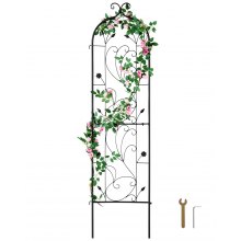 VEVOR Metal Garden Trellis for Climbing Plant Support 60 x 15 in Rustproof